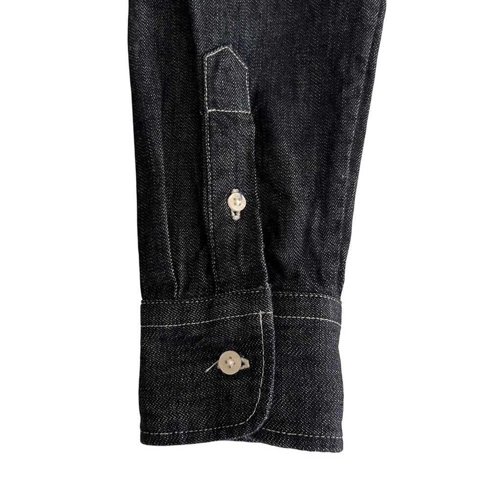 Lauren Ralph Lauren Denim Lace-Up Tunic Shirt XS 100% Cotton Long Sleeve… - Picture 11 of 16